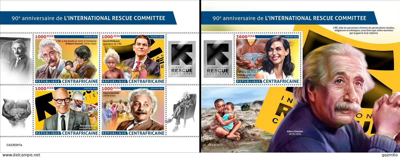 Centrafrica 2023, International Rescue Committee, Einstein, 4val In BF +BF - Albert Einstein