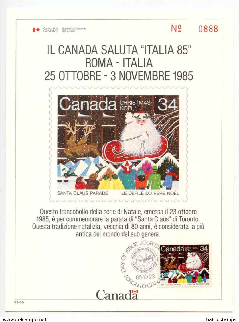 Canada 1985-89 4 Different Postmarked And Stamped International Philatelic Exhibition Cards - Cartoline Illustrate Ufficiali (della Posta)