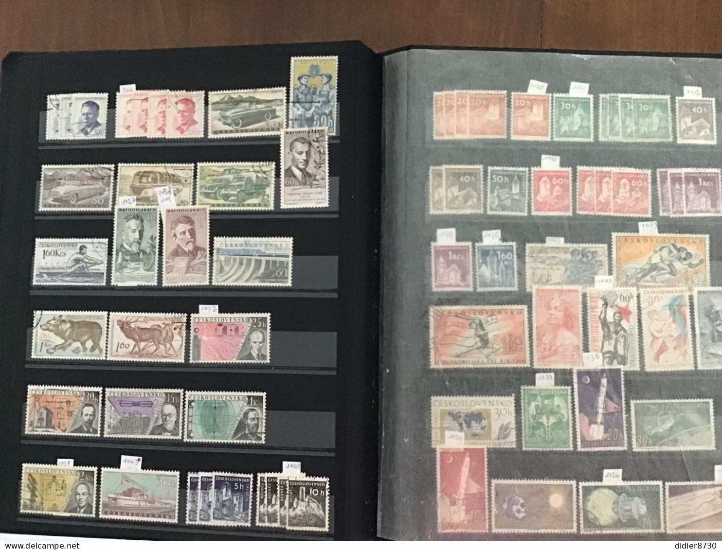 COLLECTION  +1700 TIMBRES OBLITERES TCHECOSLOVAQUIE - Collections, Lots & Series