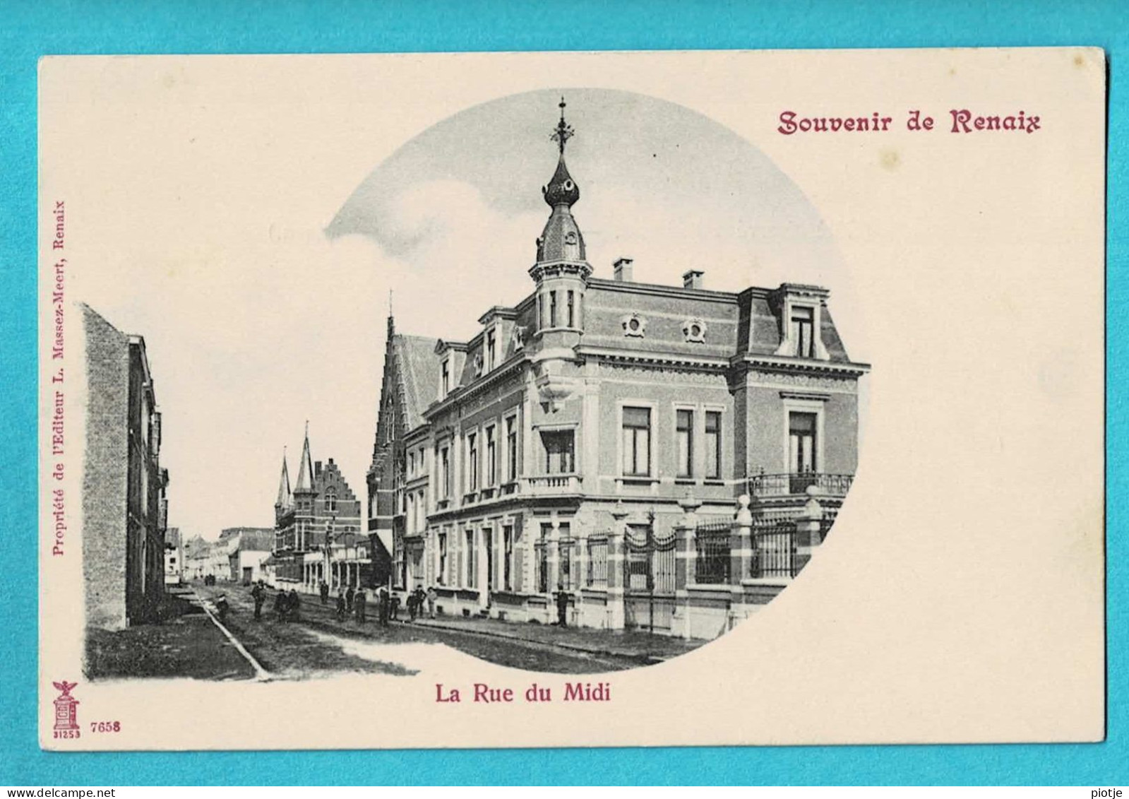 * Ronse - Renaix (Oost Vlaanderen) * (Editeur L. Massez Meert, Nr 7658) La Rue Du Midi, Souvenir, Old, Rare - Ronse