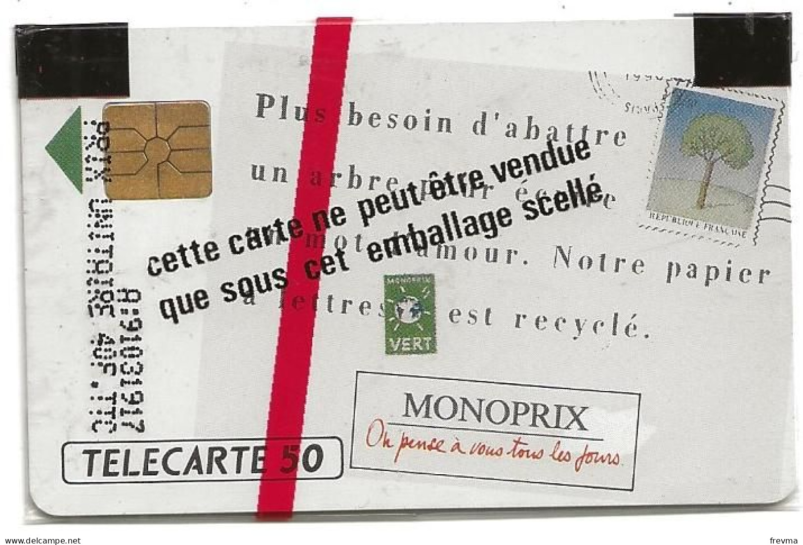 Telecarte Publique F 149 Monoprix 50 Unités NBS Gem - 1992