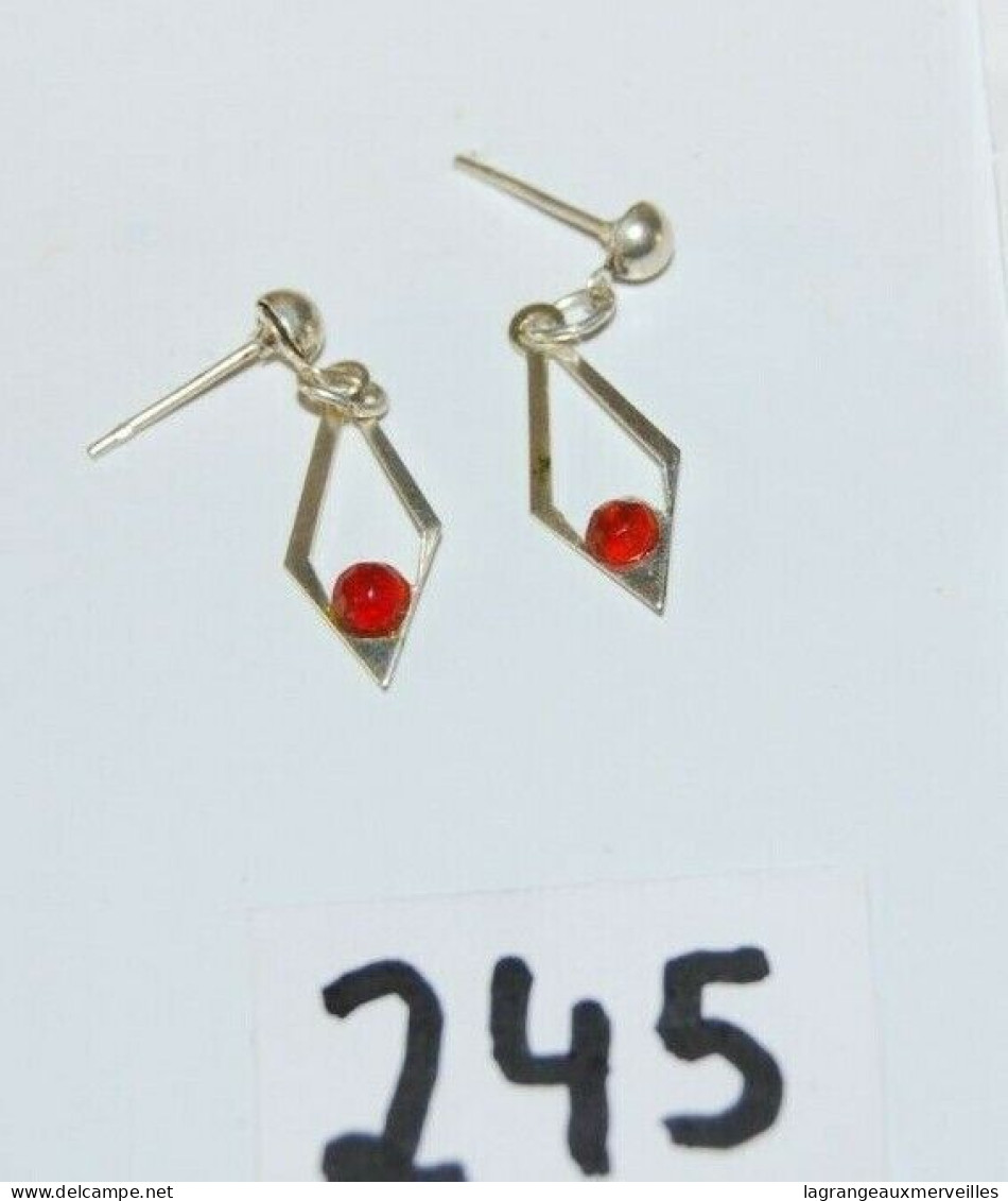 C245 Ancien Bijou En Argent- Altes Juwel - Old Jewel - Boucles D'oreille - Earrings