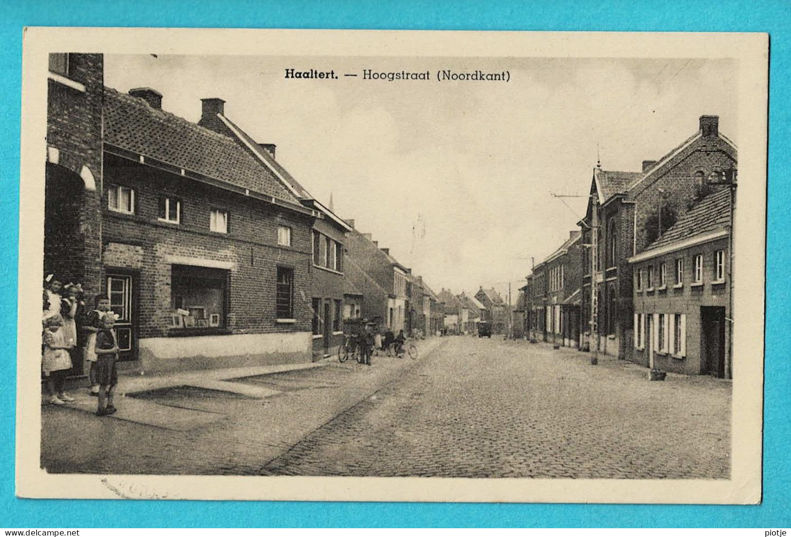 * Haaltert (Oost Vlaanderen) * (Uitg E. Scheerlinck Hoebeke) Hoogstraat Noordkant, Rue Haute, Animée, TOP, Rare - Haaltert