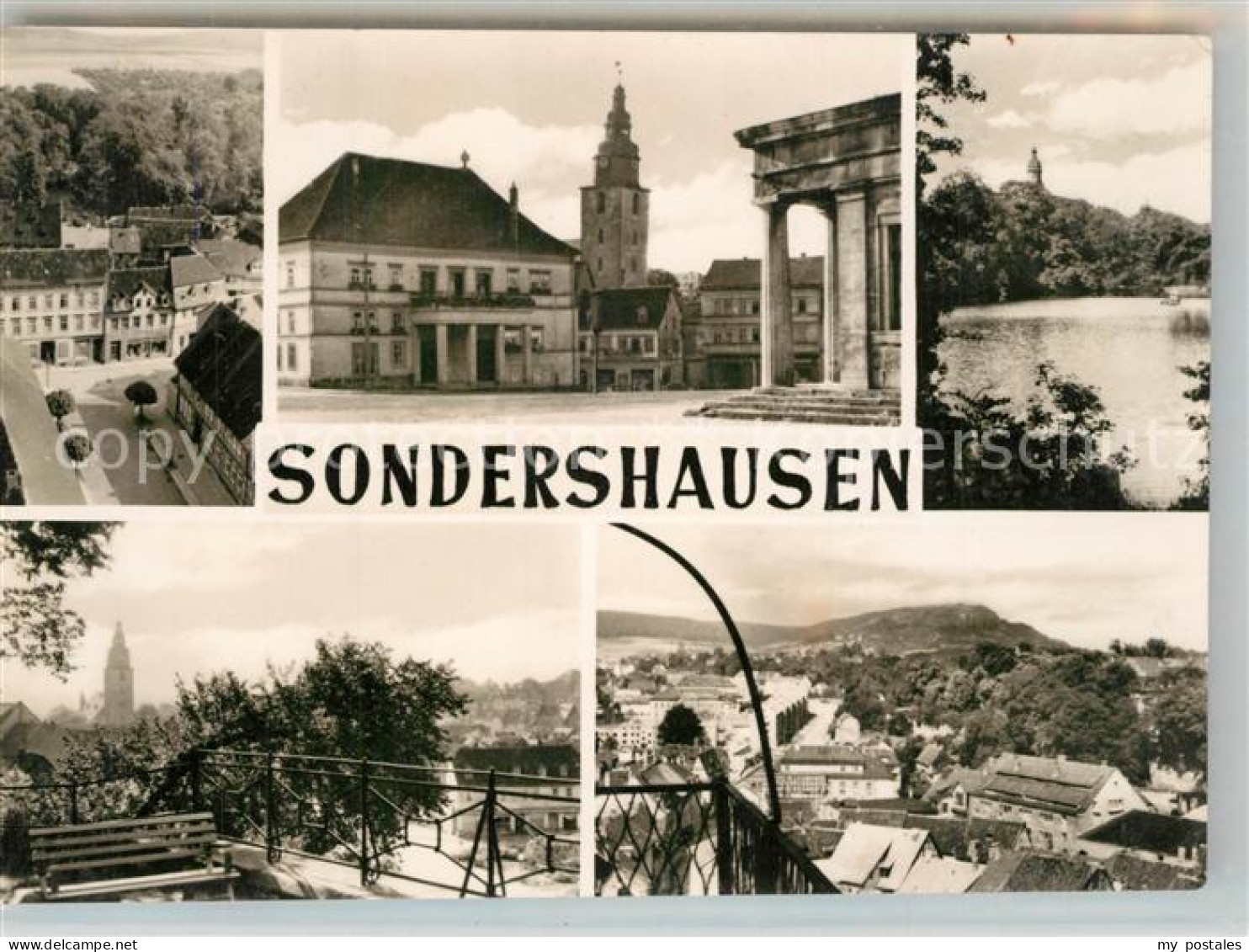 43343712 Sondershausen Thueringen Teilansicht Markt Rathaus Schloss Teilansicht  - Sondershausen