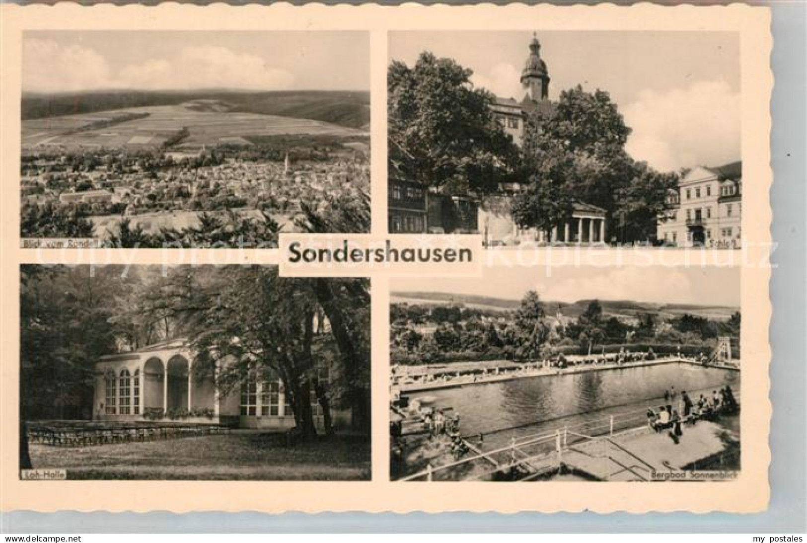 43343664 Sondershausen Thueringen Rondellblick Schloss Lohhalle Bergbad Sonnenbl - Sondershausen