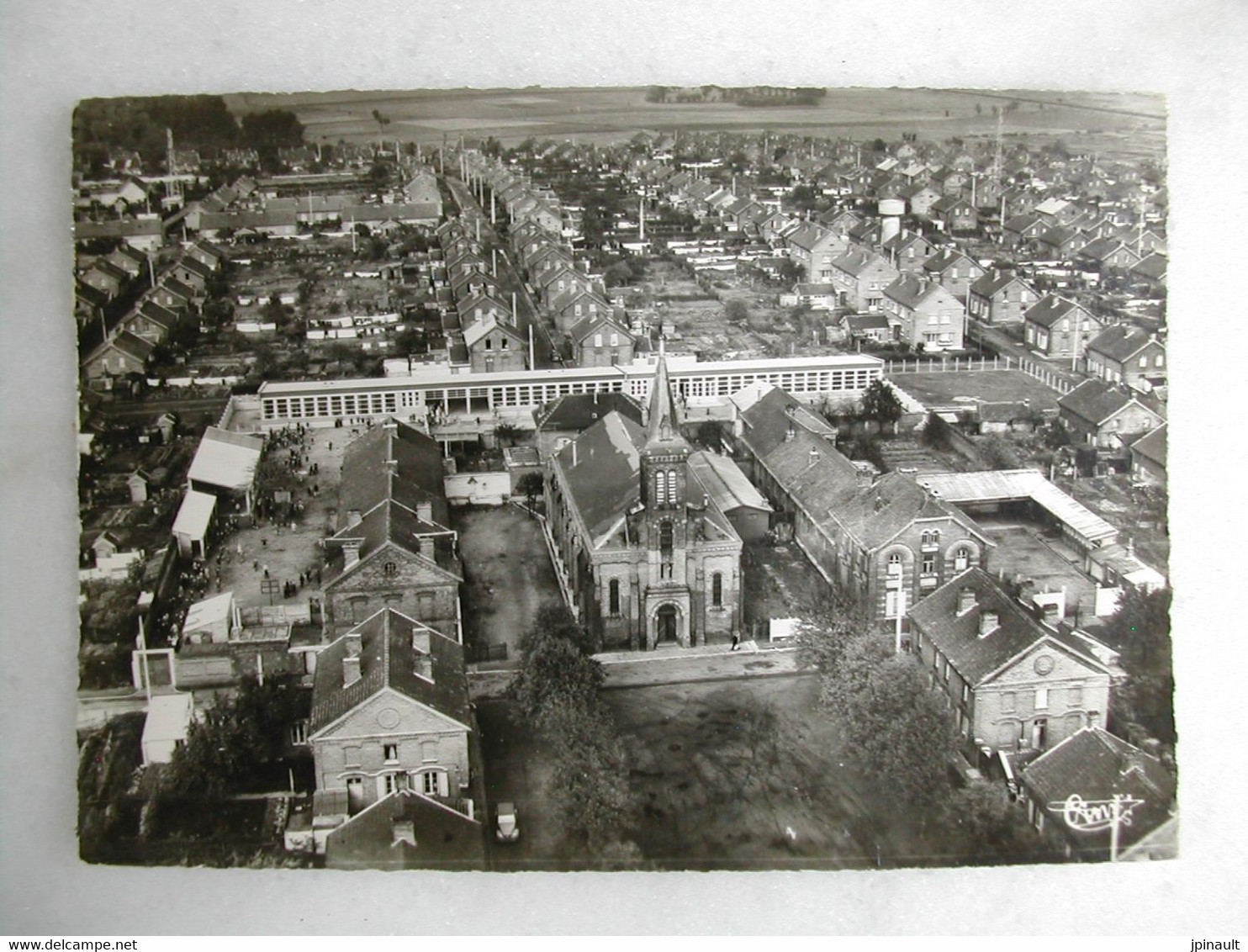 CPSM - BRUAY THIERS - L'église - Vue Aérienne - Bruay Sur Escaut