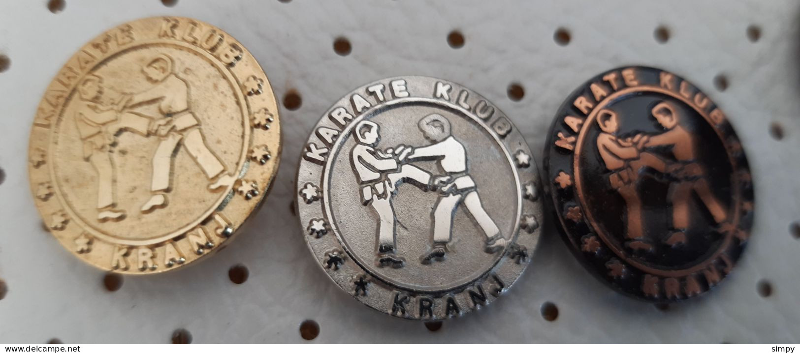 Karate Club Kranj SLovenia Ex YUgoslavia Vintage Pins - Judo