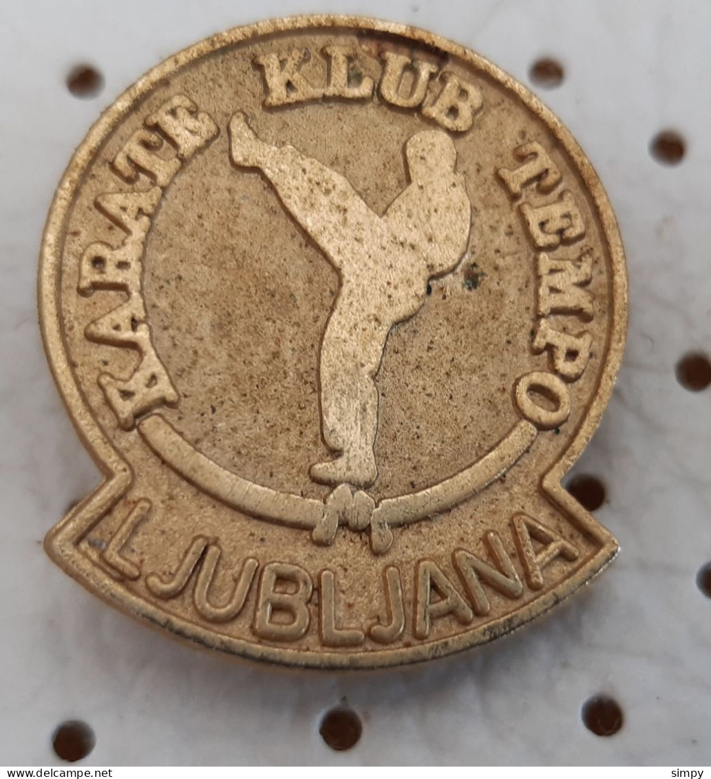 Karate Club TEMPO Ljubljana SLovenia Ex YUgoslavia Vintage Pin - Judo