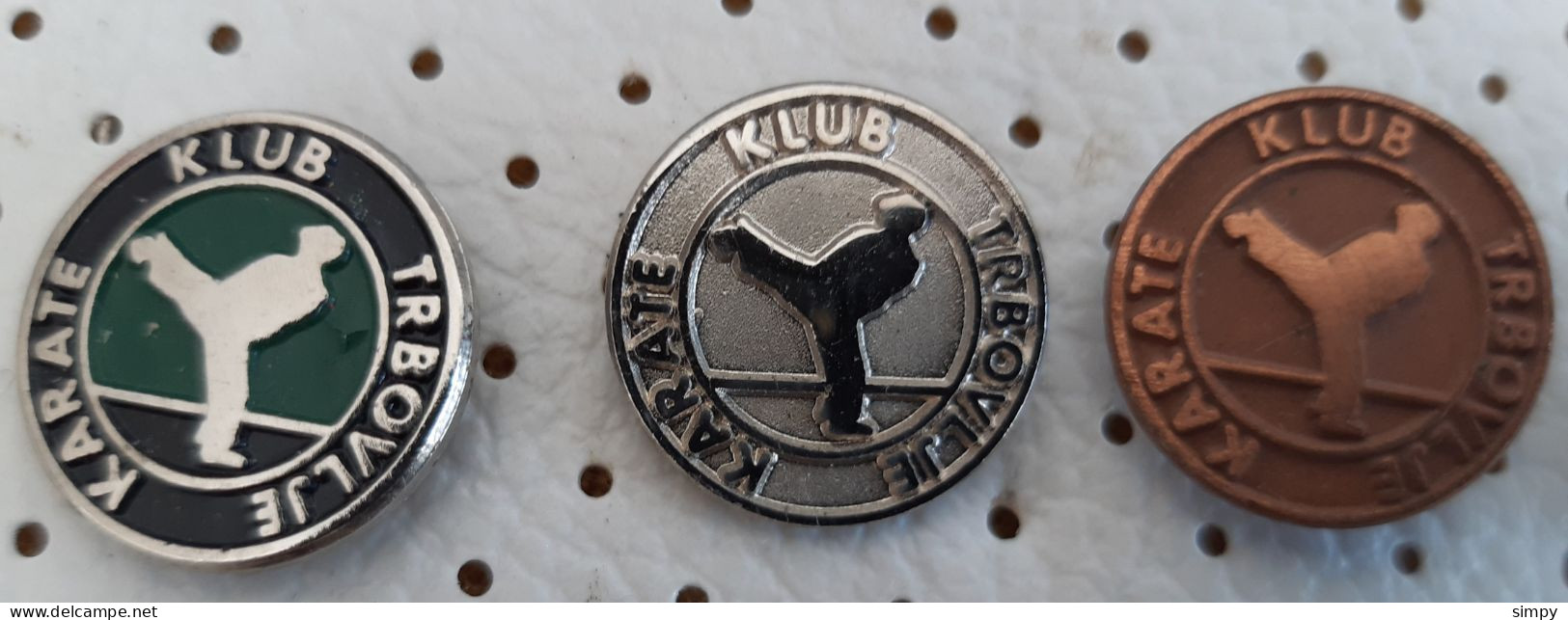 Karate Club TRBOVLJE SLovenia Ex YUgoslavia Vintage Pins - Judo