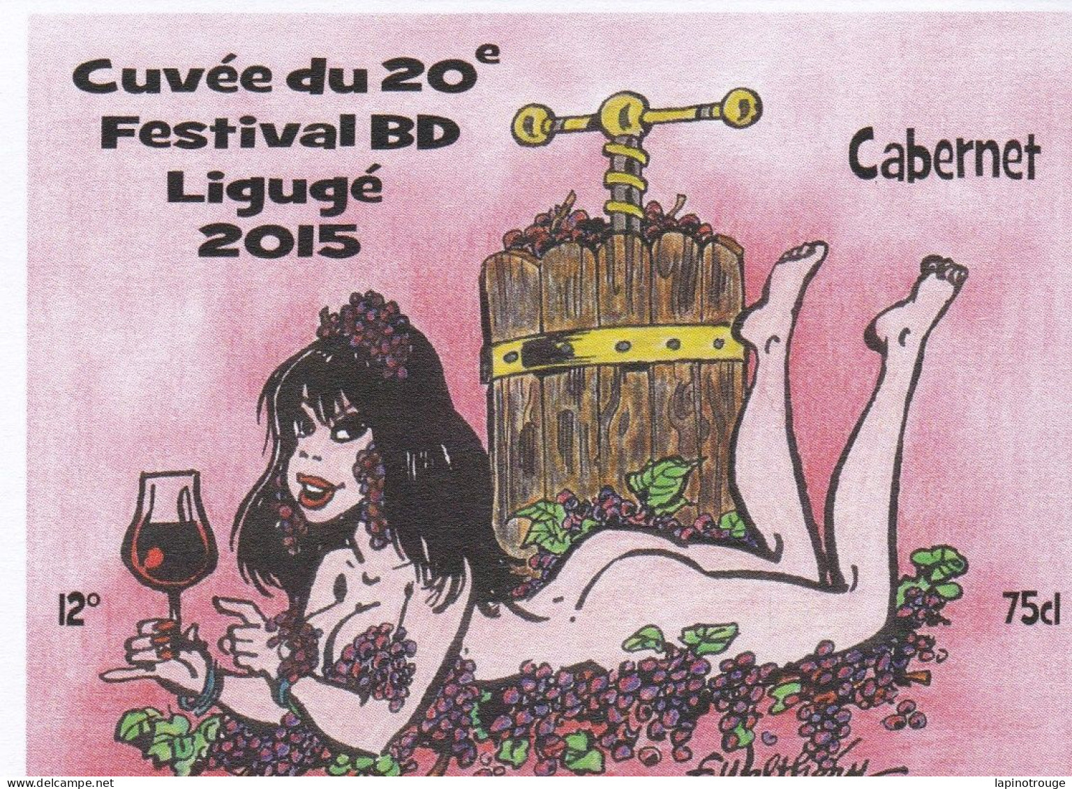 Etiquette Vin WALTHERY François Festival BD Ligugé 2015 (Natacha.. - Art De La Table