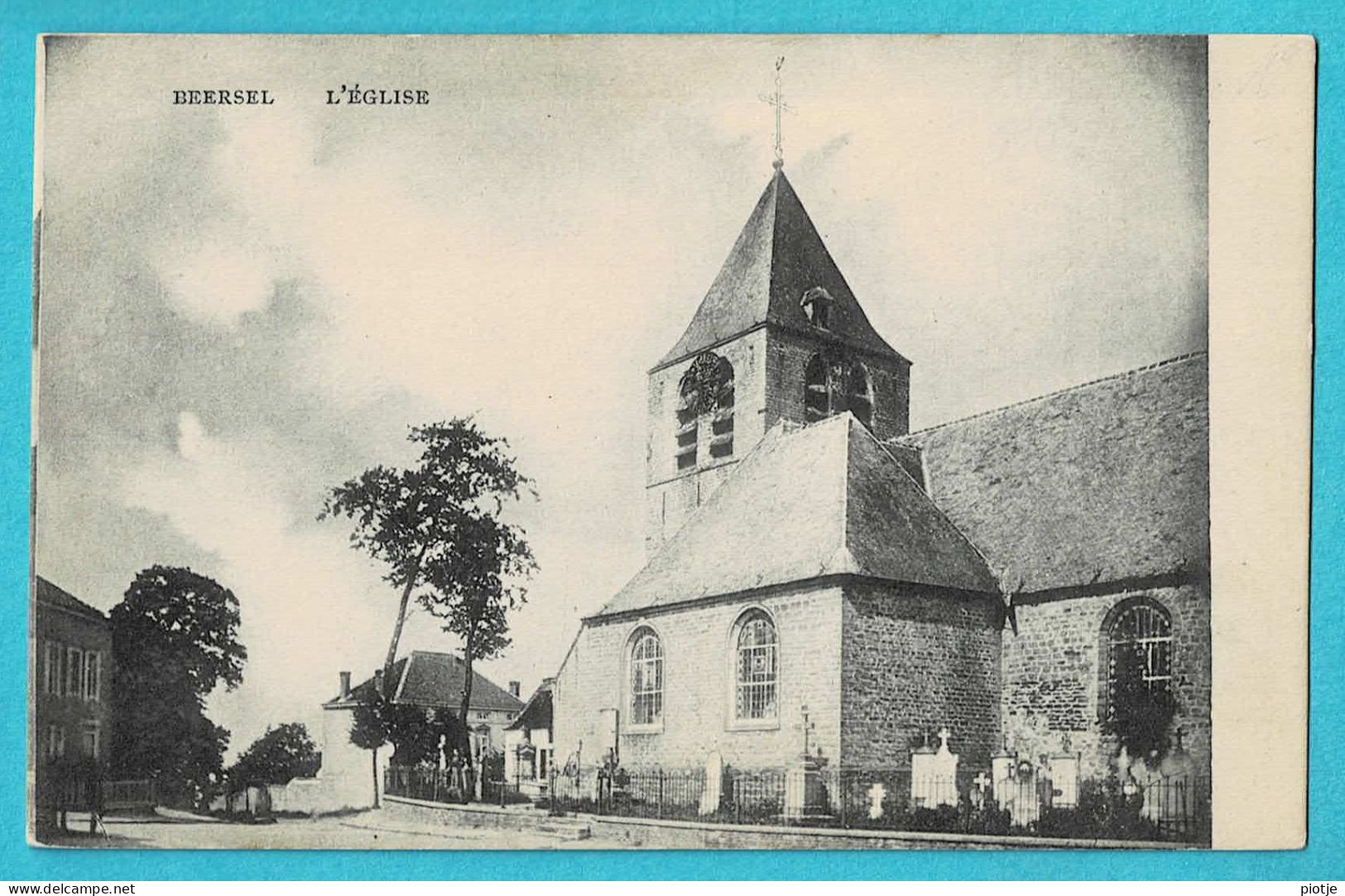 * Beersel (Vlaams Brabant) * (Edit Van Den Bosch) L'église, Kerk, Church, Kirche, Cimetière, Kerkhof, Cemetery, Old - Beersel