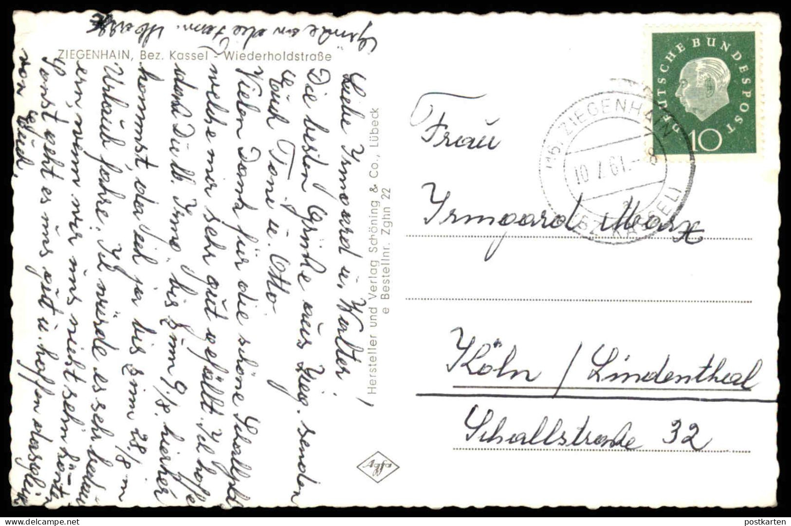 ÄLTERE POSTKARTE ZIEGENHAIN WIEDERHOLDSTRASSE EL DE ES MARKT DROGERIE LOTZ PERSIL SCHWALMSTADT Ansichtskarte AK Postcard - Schwalmstadt