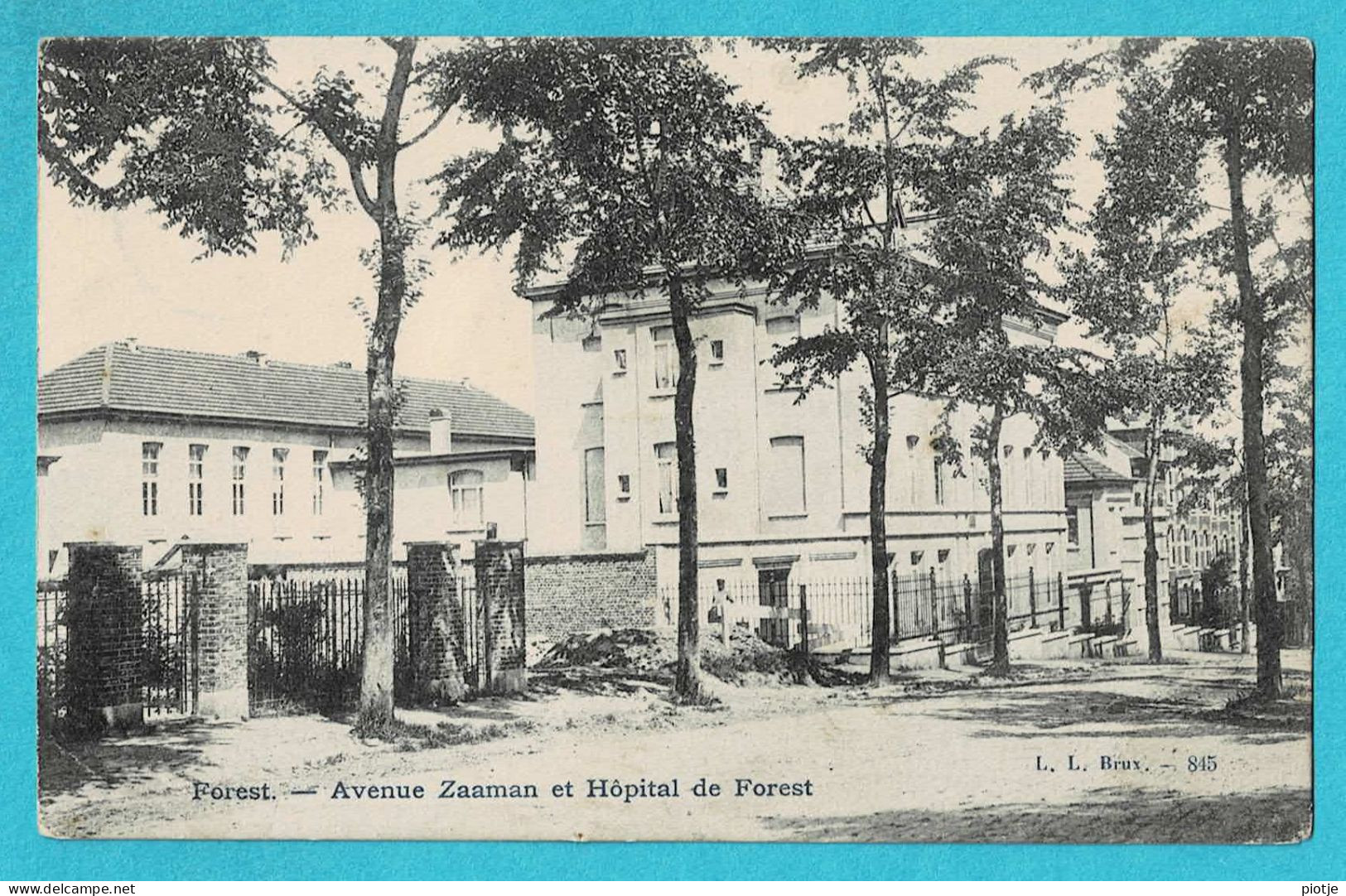 * Vorst - Forest (Bruxelles - Brussel) * (L.L. Brux, Nr 845) Avenue Zaaman Et Hopital De Forest, Unique, Old, Rare - Forest - Vorst