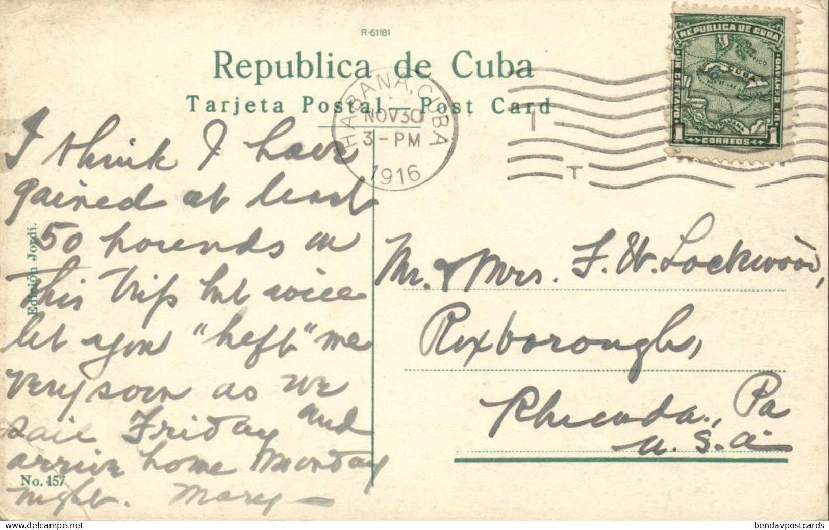 Cuba, HAVANA, Way Up To Morro Castle (1916) Postcard - Cuba