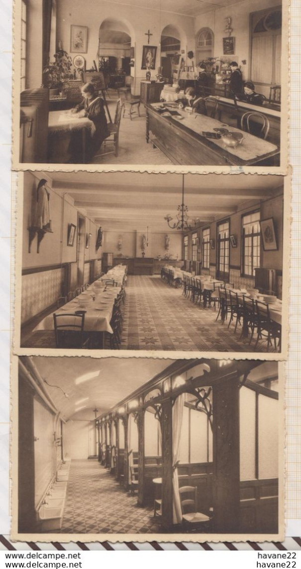 8AK1189 Lot De 3 Cartes DAMES DE ST CHARLES REFECTOIRE SALLE CE CLASSE SALLE DE BAINS WEZ LEZ TOURNAI  2 SCANS - Brunehaut