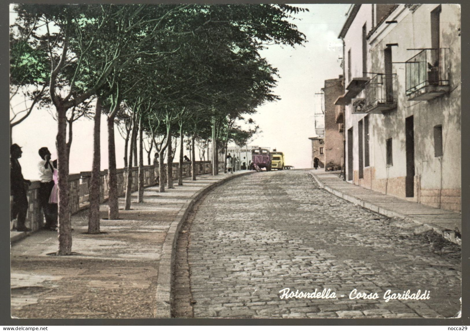 ROTONDELLA - MATERA - ANNI 60 - CORSO GARIBALDI - ACQUERELLATA - Matera