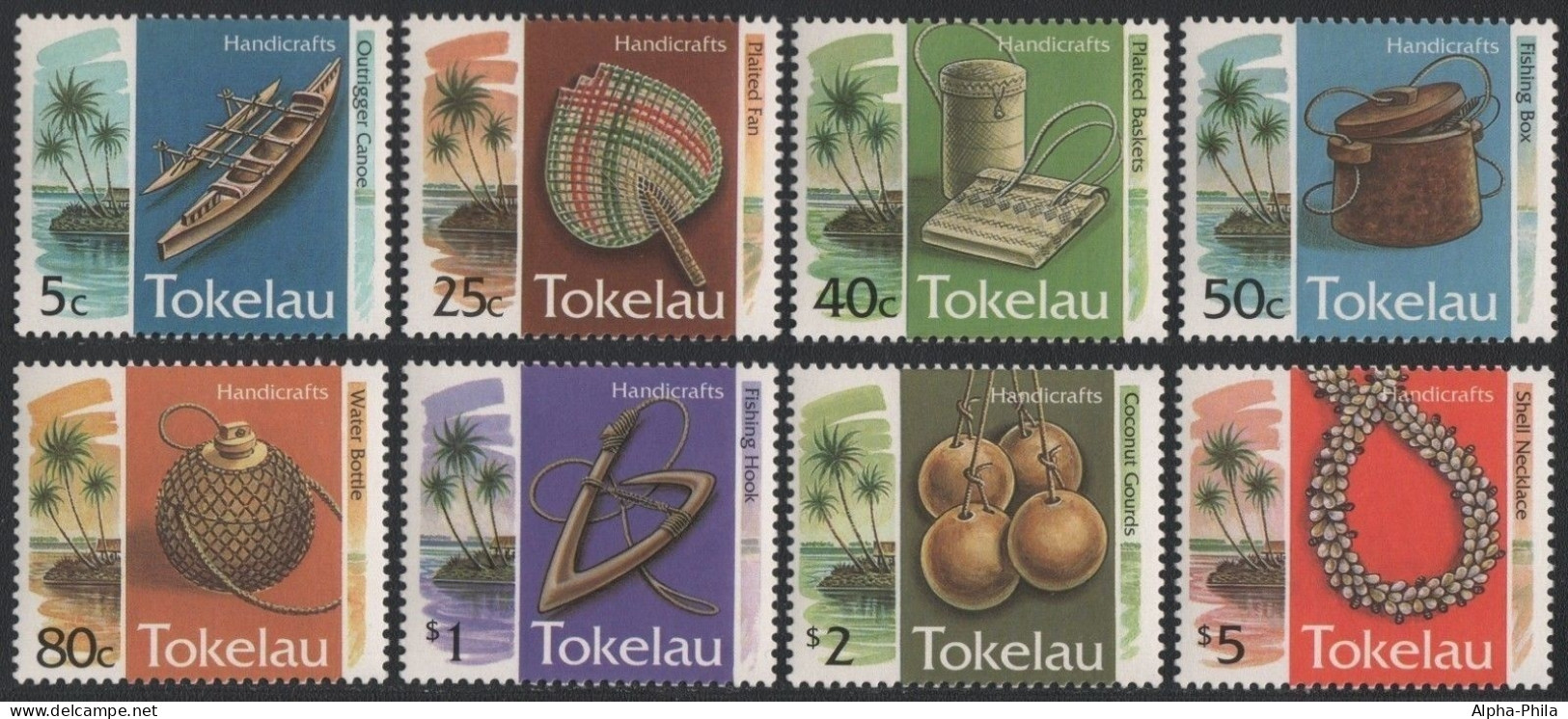 Tokelau 1994 - Mi-Nr. 201-208 ** - MNH - Handwerk - Tokelau