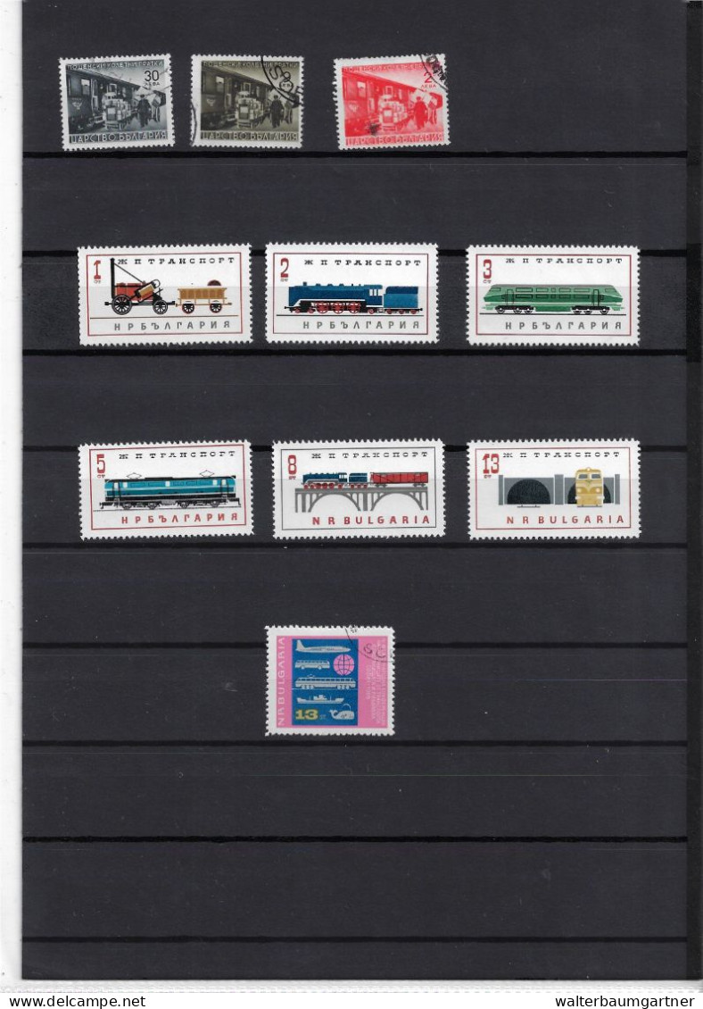 Timbres postes Europe - Images Trains