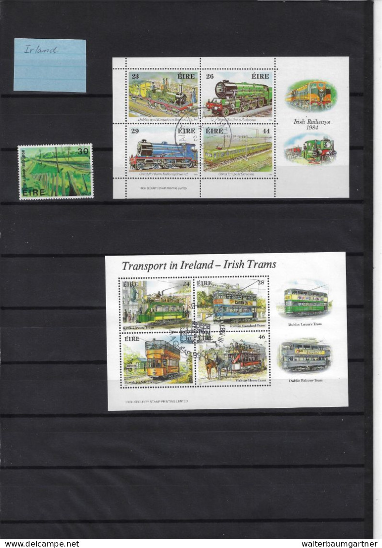 Timbres postes Europe - Images Trains