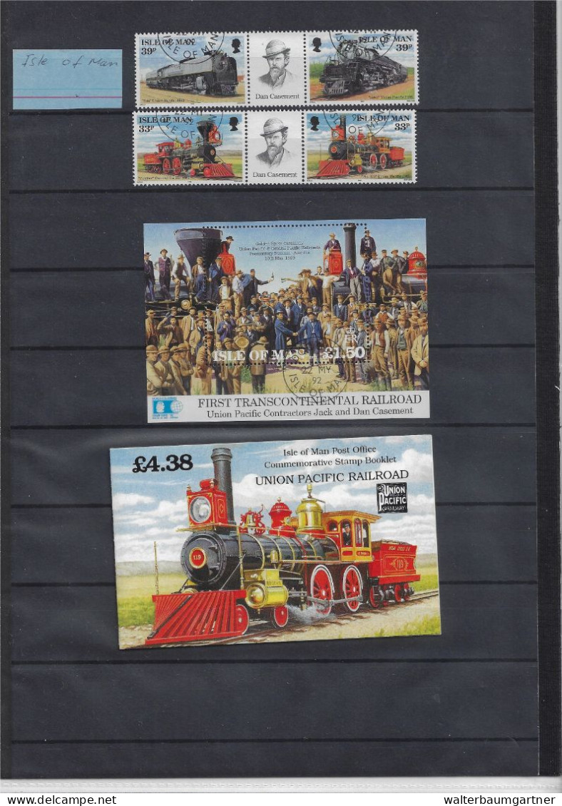 Timbres postes Europe - Images Trains