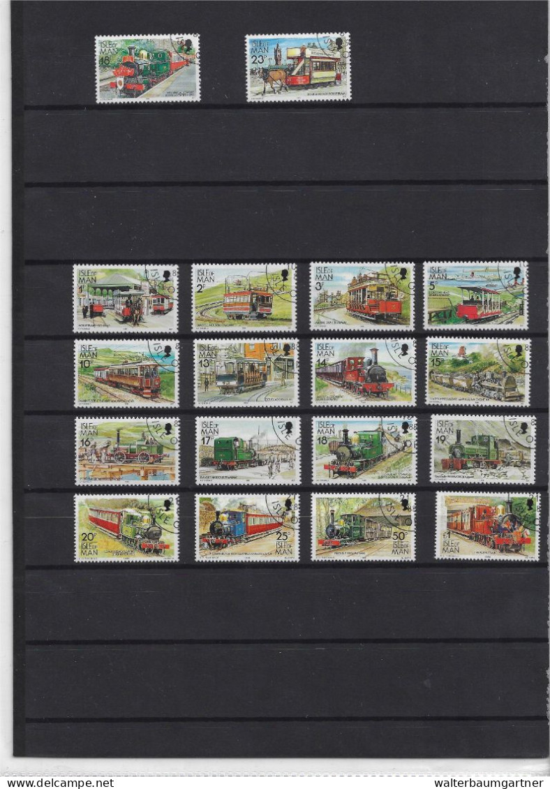 Timbres postes Europe - Images Trains