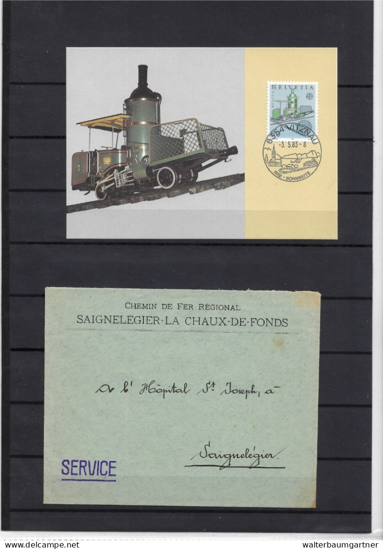 Timbres postes Europe - Images Trains