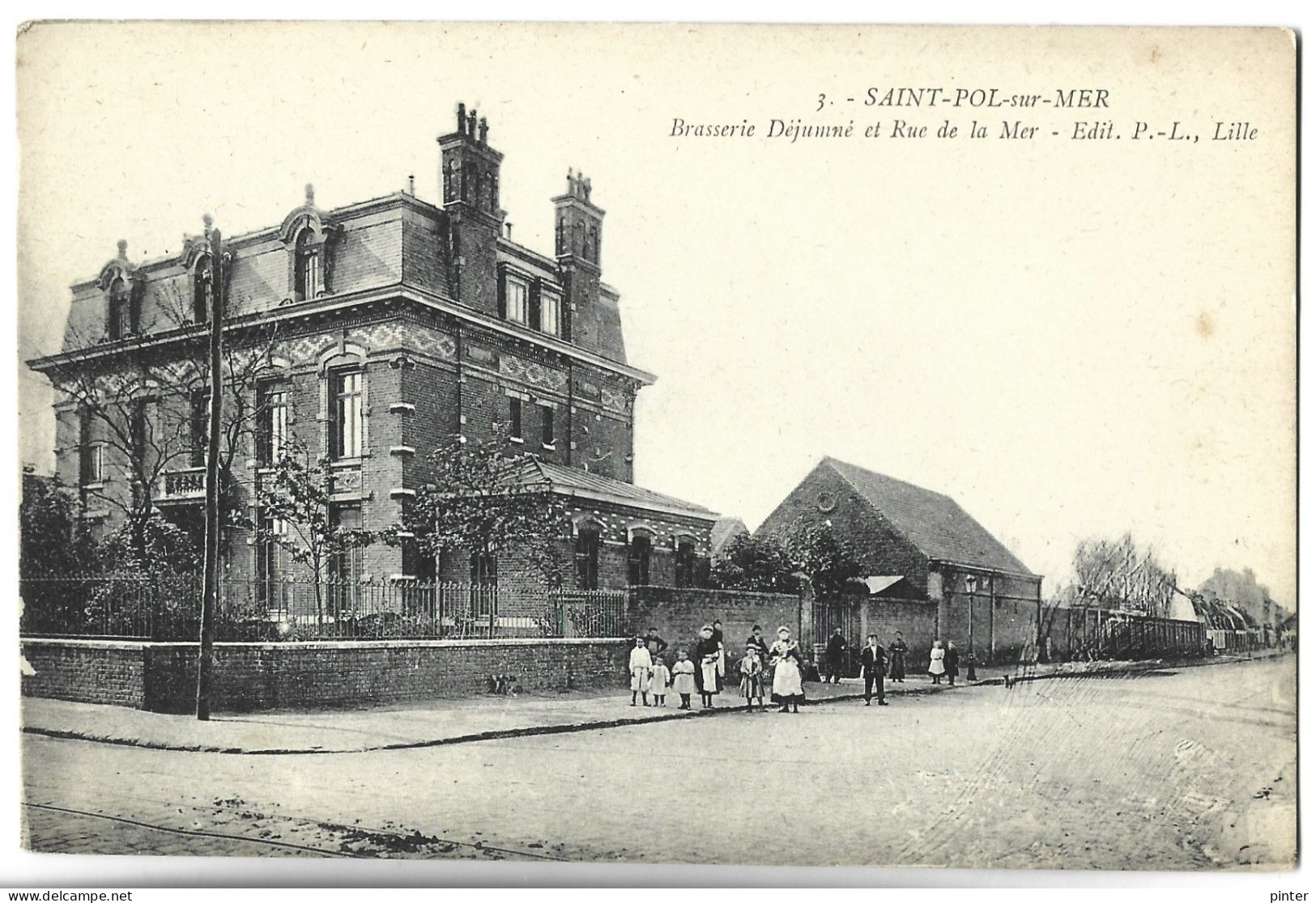 SAINT POL SUR MER - Brasserie Déjumné Et Rue De La Mer - Saint Pol Sur Mer