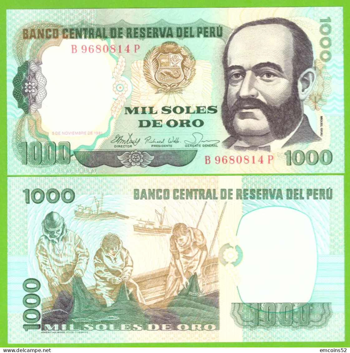 PERU 1000 SOLES 1981 P-122 UNC - Pérou