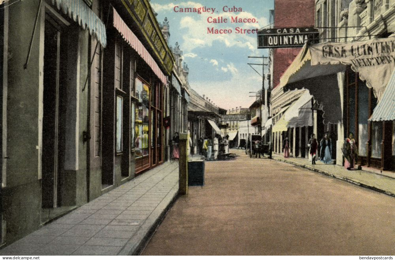 Cuba, CAMAGÜEY, Calle Maceo (1910s) Postcard - Cuba