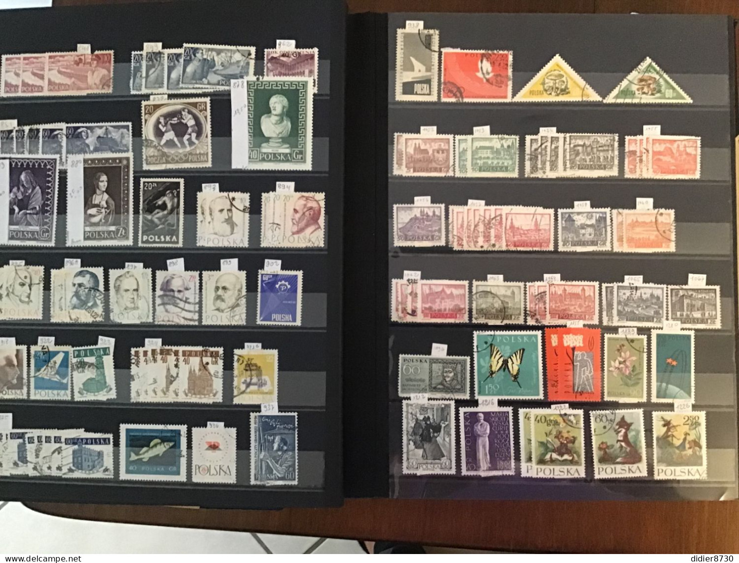 COLLECTION  +1250 TIMBRES Et BLOCS OBLITERES POLOGNE - Collezioni