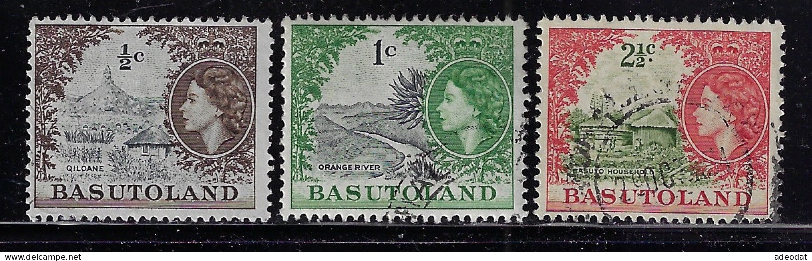 BASUTOLAND 1961-63  SCOTT#72,73,75 USED - 1933-1964 Kolonie Van De Kroon