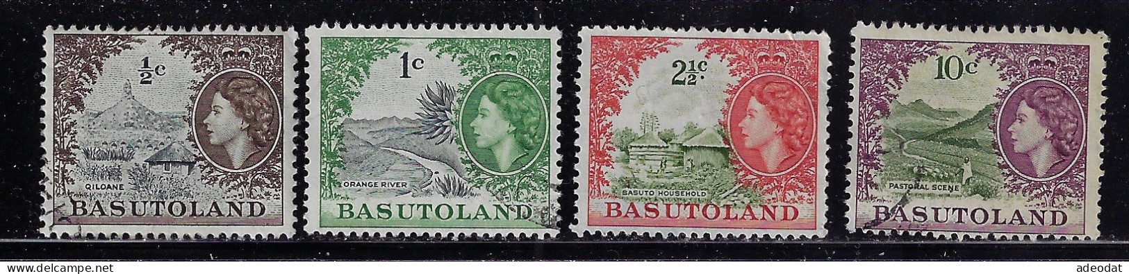 BASUTOLAND 1961-63  SCOTT#72,73,75,78 USED - 1933-1964 Kolonie Van De Kroon