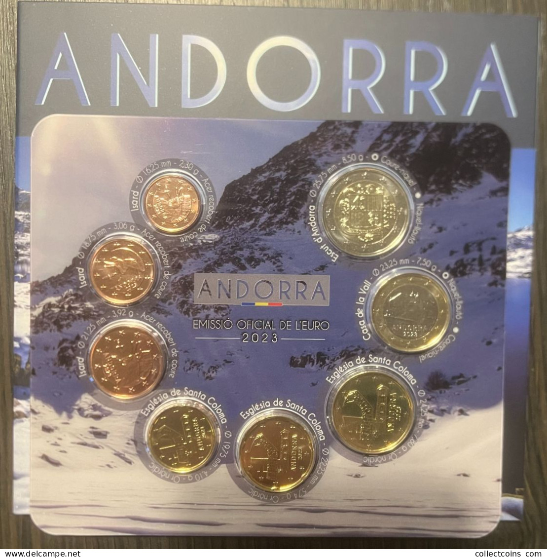 Andorra BU Set 2023 1 Cent T/m 2 Euro UNC Andorre BU Blister Coffret Kms - Andorre