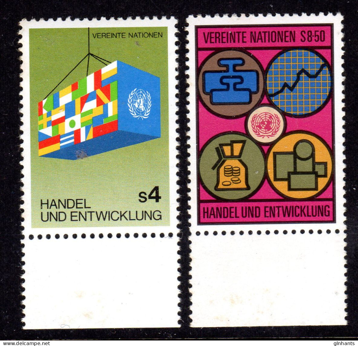 UNITED NATIONS VIENNA - 1983 TRADE & DEVELOPMENT SET (2V) FINE MNH ** SG V34-V35 - Ungebraucht
