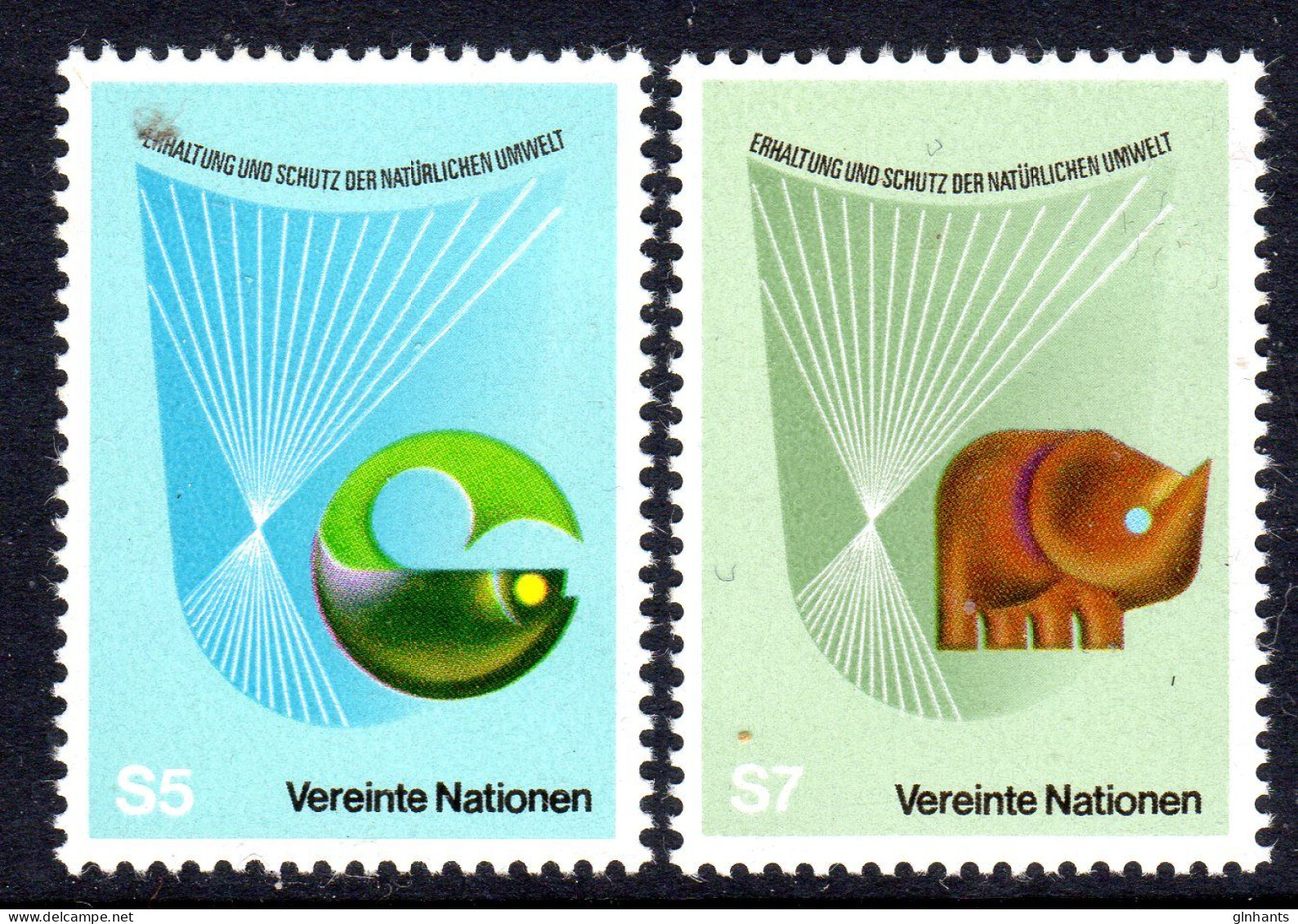 UNITED NATIONS VIENNA - 1982 NATURE CONSERVATION SET (2V) FINE MNH ** SG V27-V28 - Ungebraucht