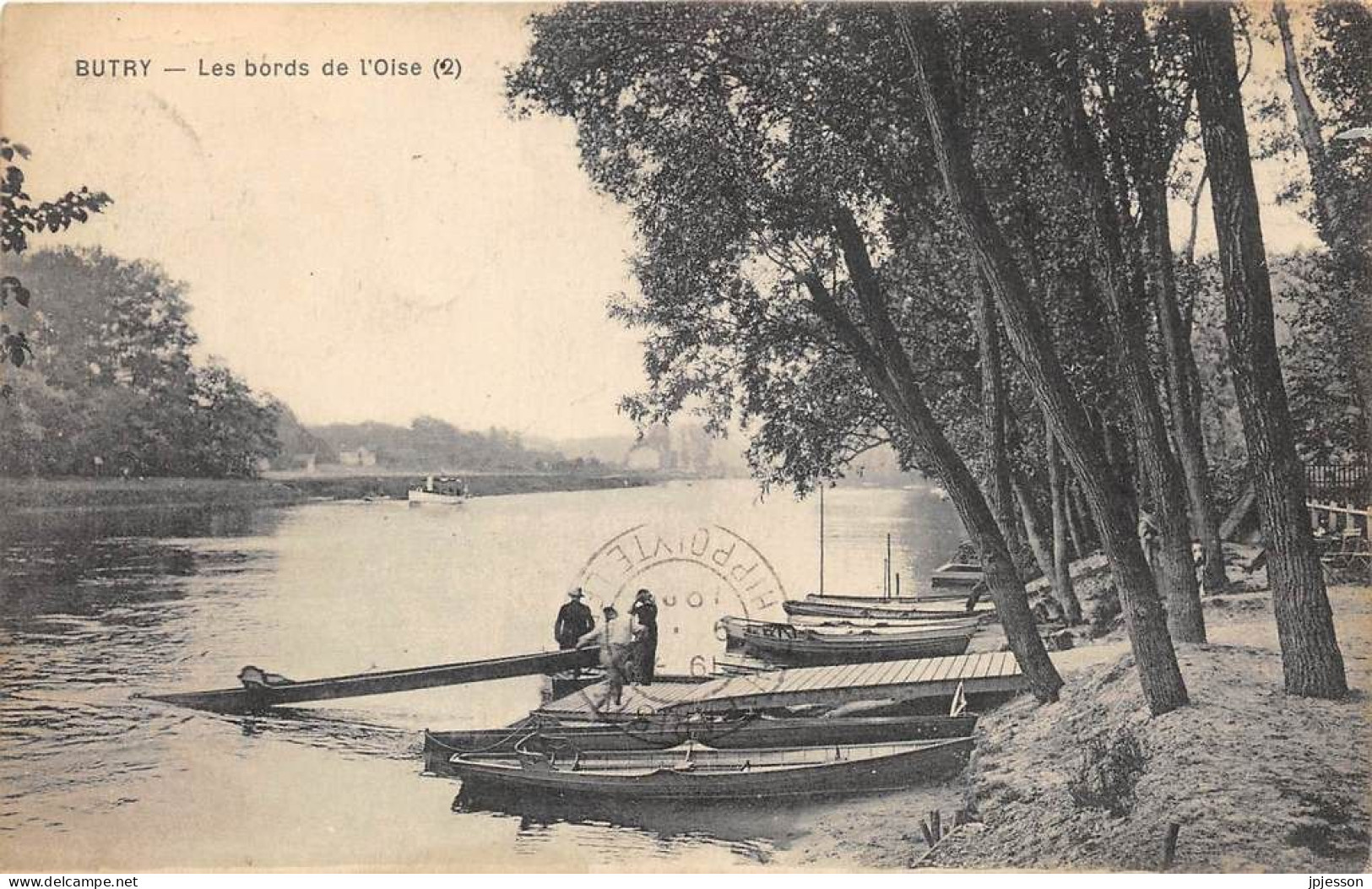 VAL D'OISE  95  BUTRY - LES BORDS DE L'OISE - BARQUES - Butry