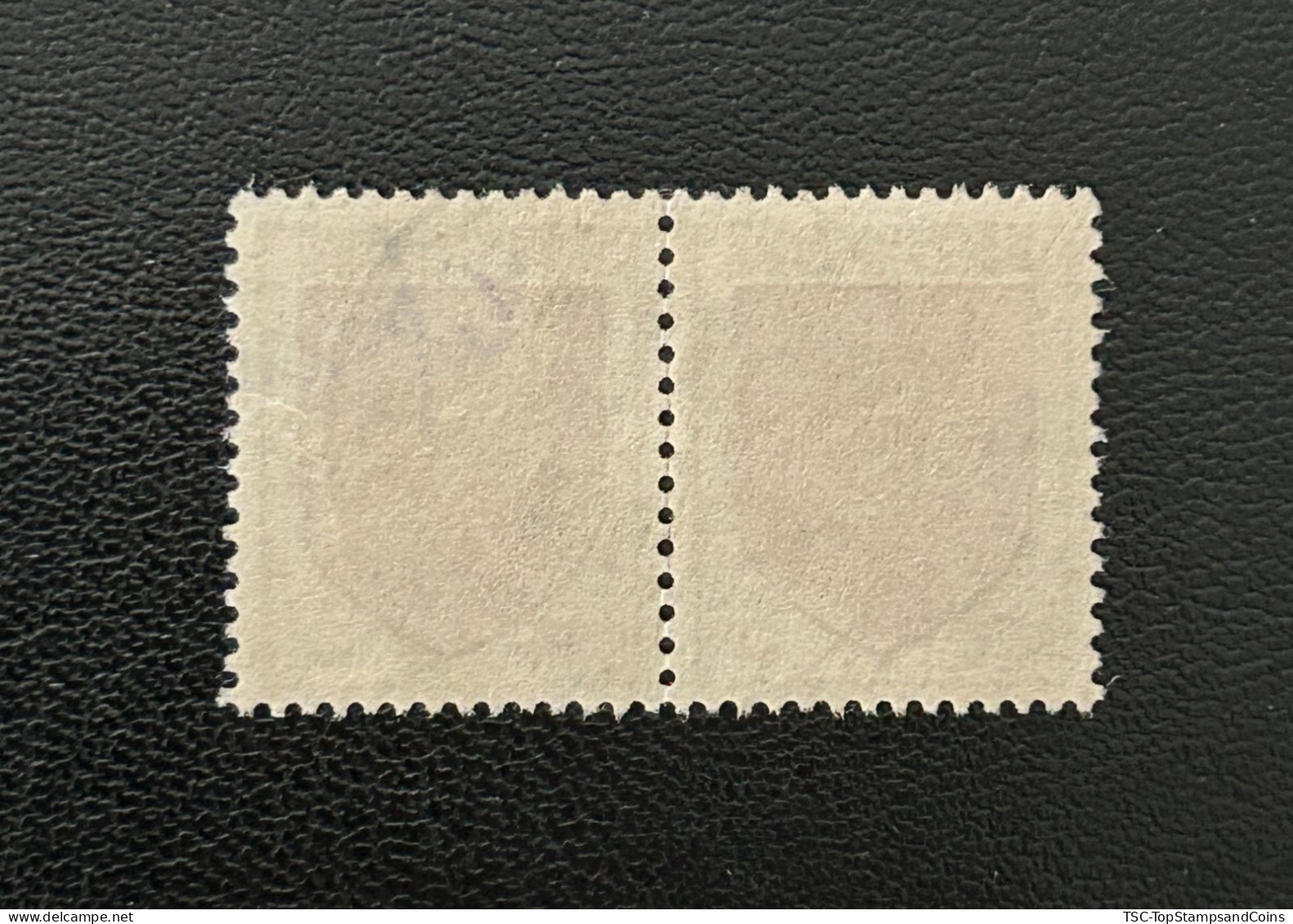 FRA1004Ux2h1 - Armoiries De Provinces (VII) - Aunis - Pair Of 3 F Used Stamps - 1954 - France YT 1004 - 1941-66 Escudos Y Blasones