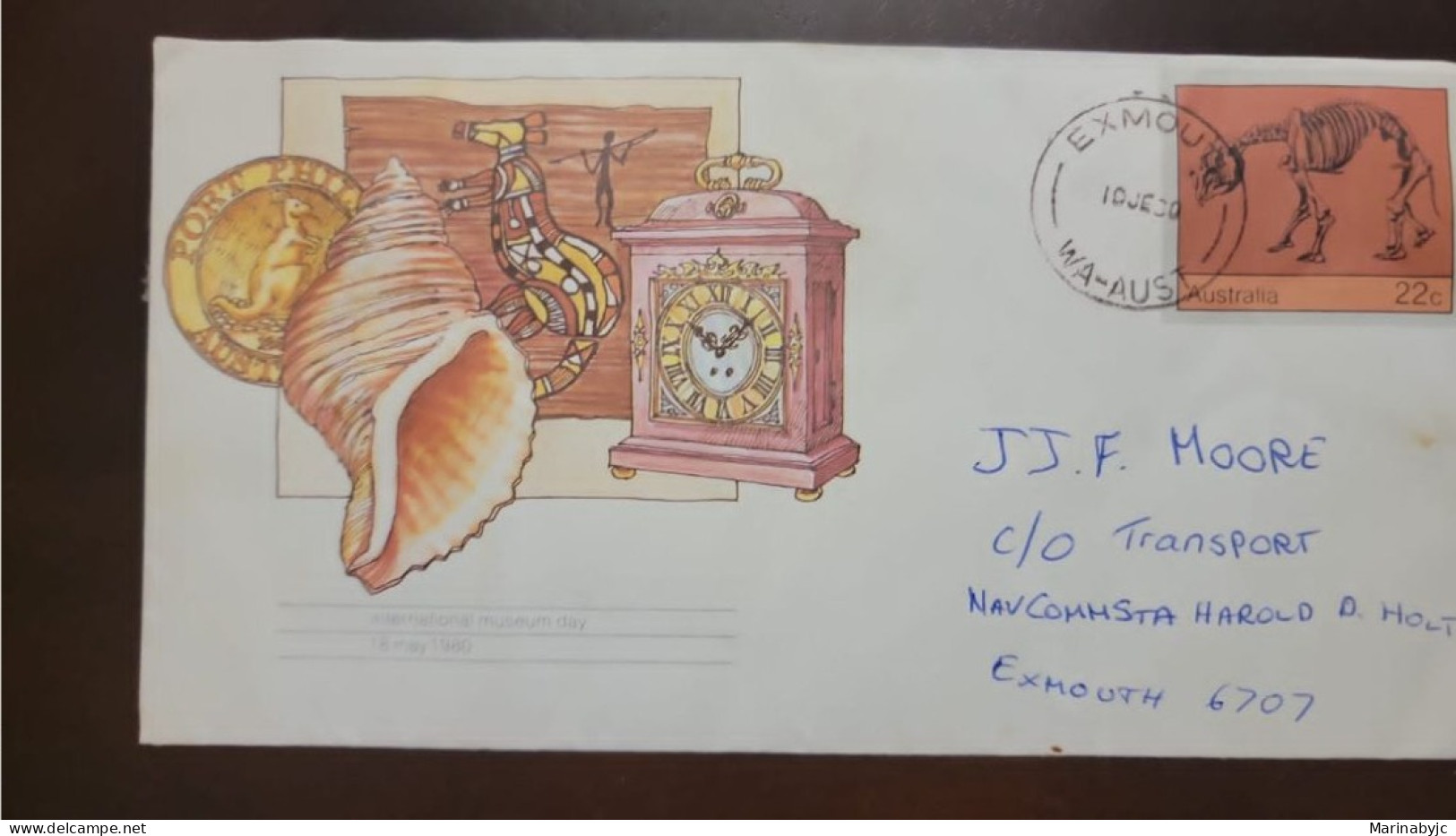 P) 1980 AUSTRALIA, INTERNATIONAL MUSEUM DAY, DINOSAUR, FDC CIRCULATED, XF - Other & Unclassified
