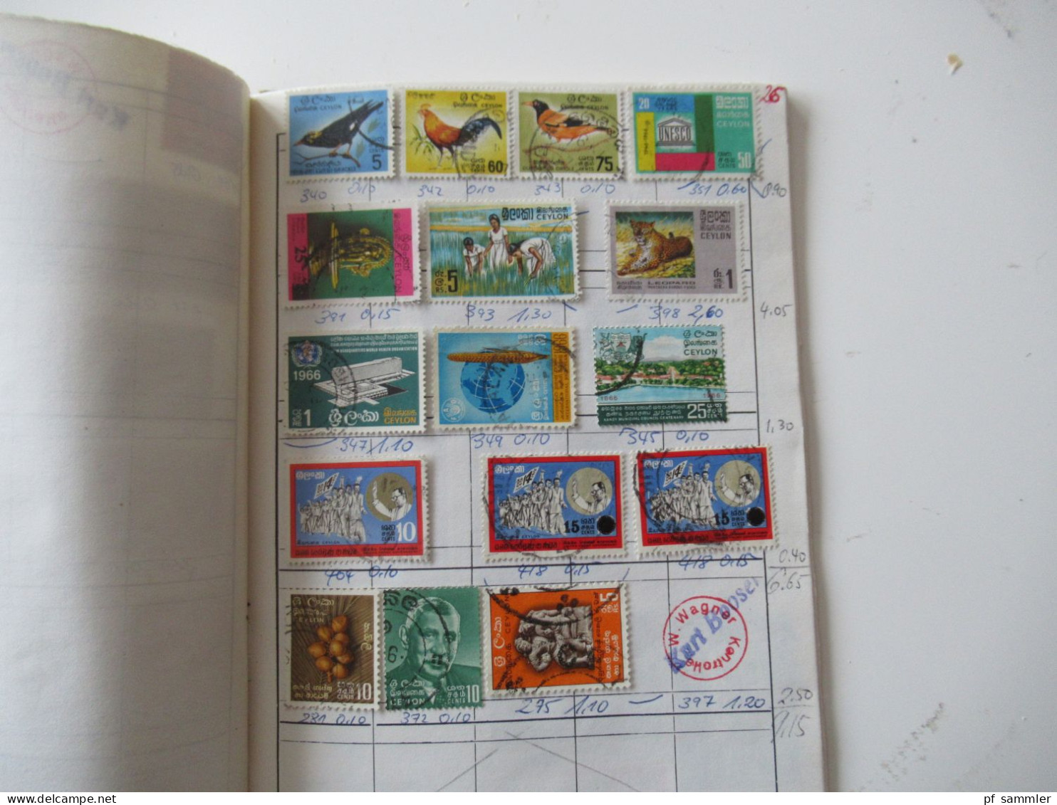 Sammlung / Interessantes Auswahlheft Asien Indien / Ceylon - 1988 Ein Paar Gestempelte Marken / Fundgrube?! - Verzamelingen (in Albums)