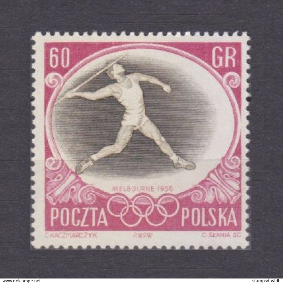 1956 Poland 988 1956 Olympic Games In Melbourne - Verano 1956: Melbourne