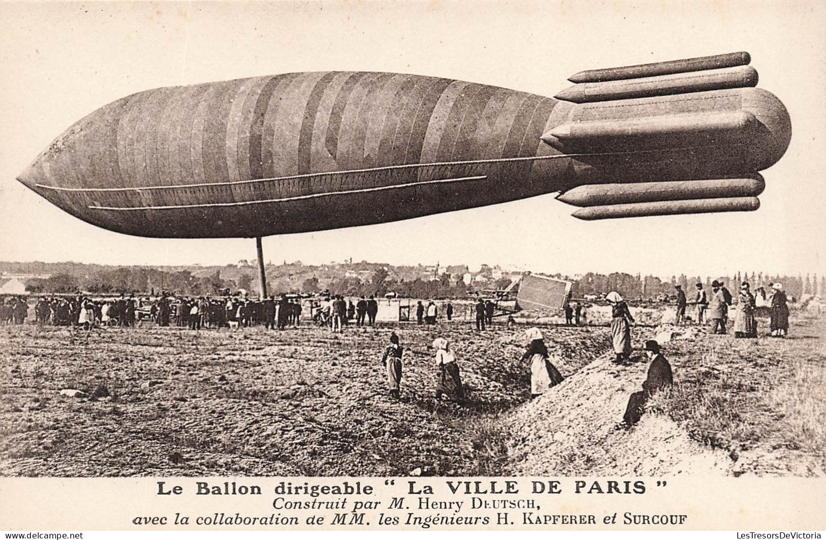 FRANCE - La Ville De Paris - Le Ballon Dirigeable - Construit Par M. Henry Deutsch - Carte Postale Ancienne - Autres & Non Classés