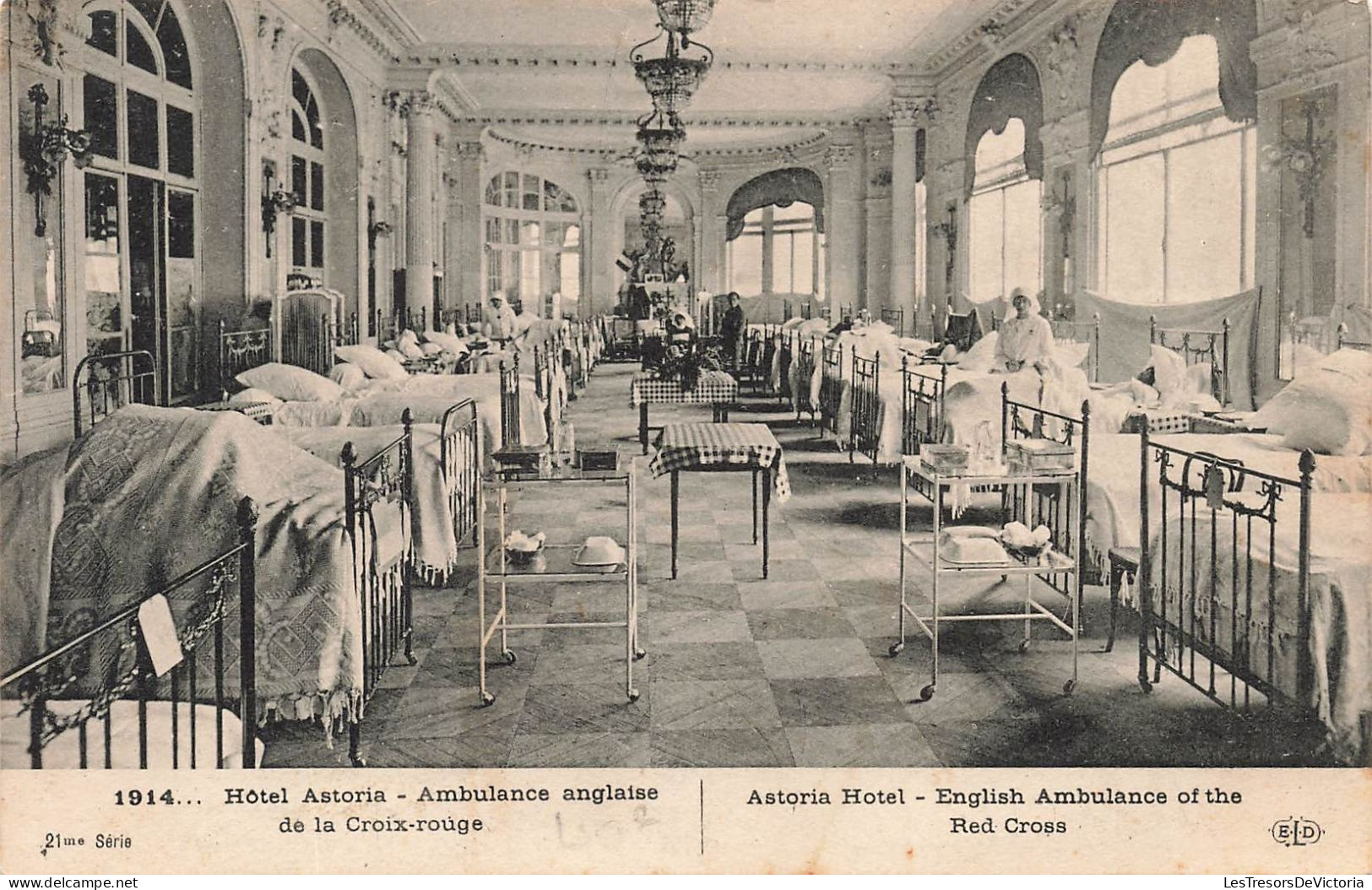 HOTEL RESTAURANT - Hôtel Astoria - Ambulance Anglaise De La Croix Rouge - Carte Postale Ancienne - Hotels & Gaststätten
