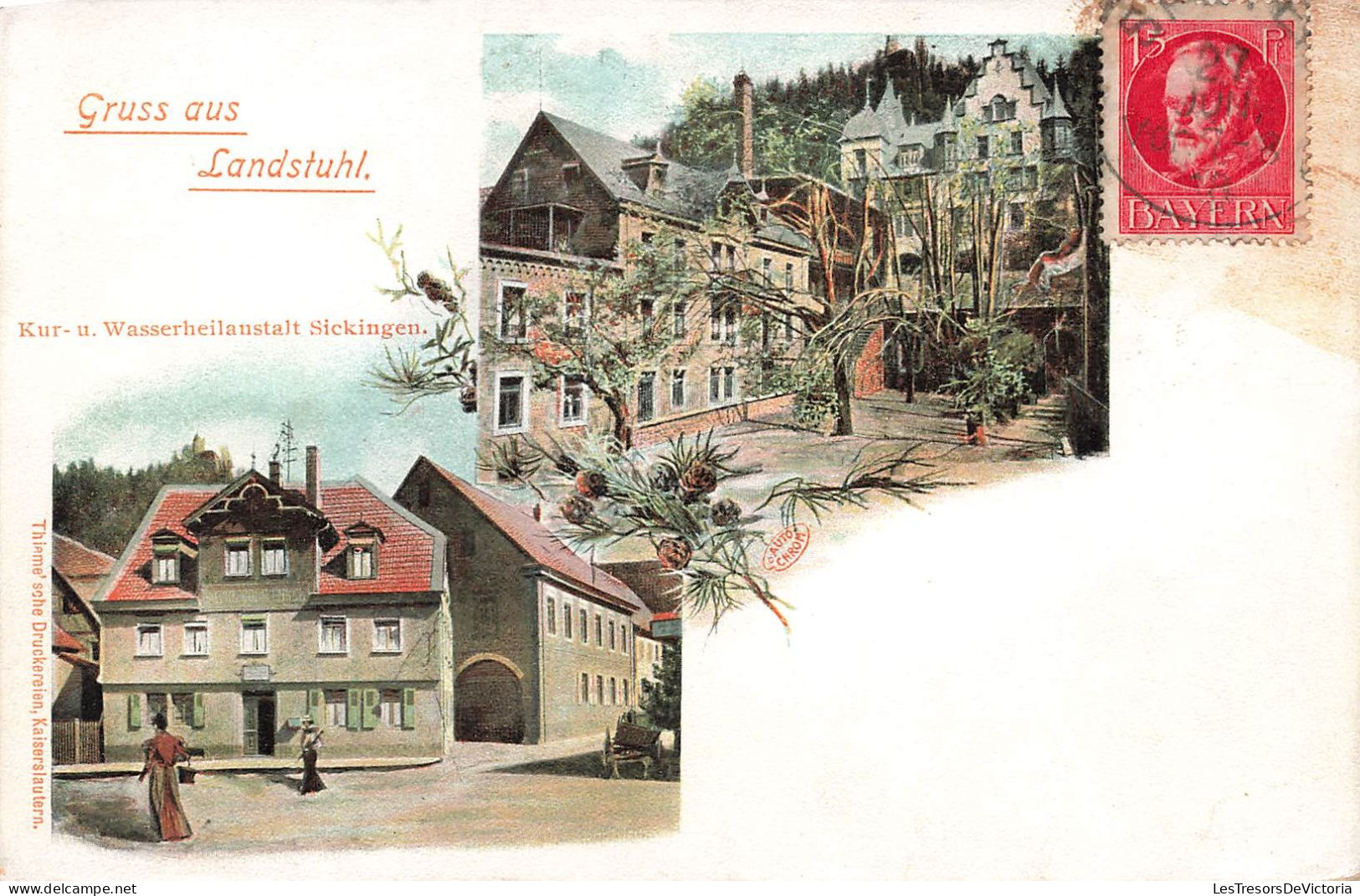 ALLEMAGNE - Landstuhl - Établissement De Cure Et De Soins Aquatiques Sickingen - Colorisé - Carte Postale Ancienne - Landstuhl