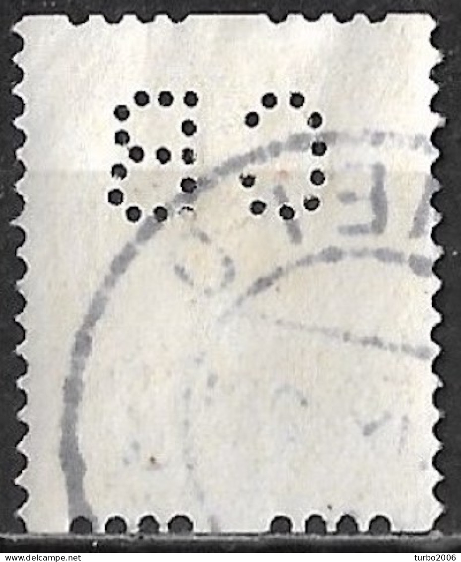 Perfin C B (N.V Tot Exploitatie Van Berdien's Confectie) In 1925 Type Veth 7½ Cent Geel Tweezijdige Roltanding NVPH R 8 - Gezähnt (perforiert)