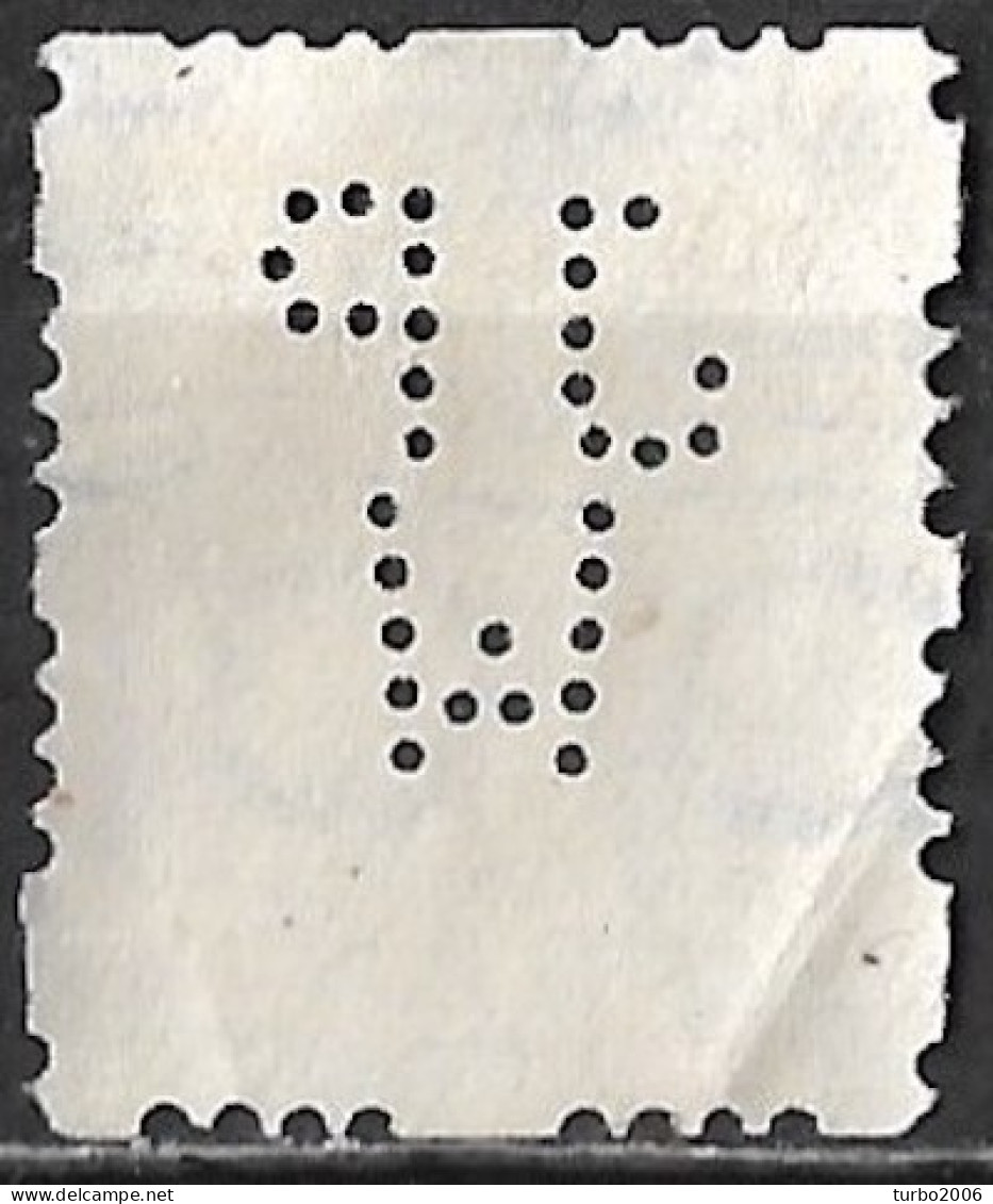 Perfin JPW (N.V. J.P. Wijers' Industrie- En Handelsondern) In 1926 Type Veth 6 Ct Bruin Vierzijdige Roltanding NVPH R 41 - Perforés