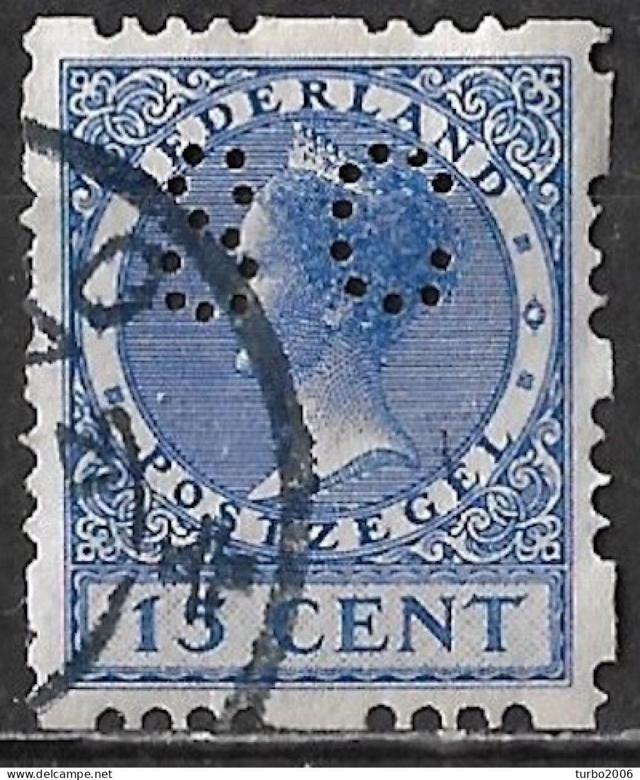 Perfin SC (N.V. Almelosche Confectiefabriek V/h/ H. Smits & Co) In 1926 Type Veth 15 Ct Vierzijdige Roltanding NVPH R 48 - Perforés