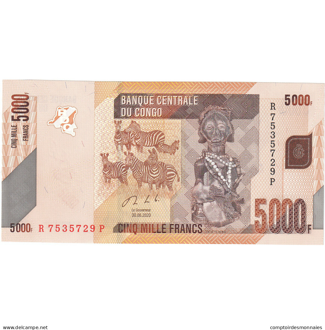 République Démocratique Du Congo, 5000 Francs, 2020-06-30, NEUF - Republic Of Congo (Congo-Brazzaville)