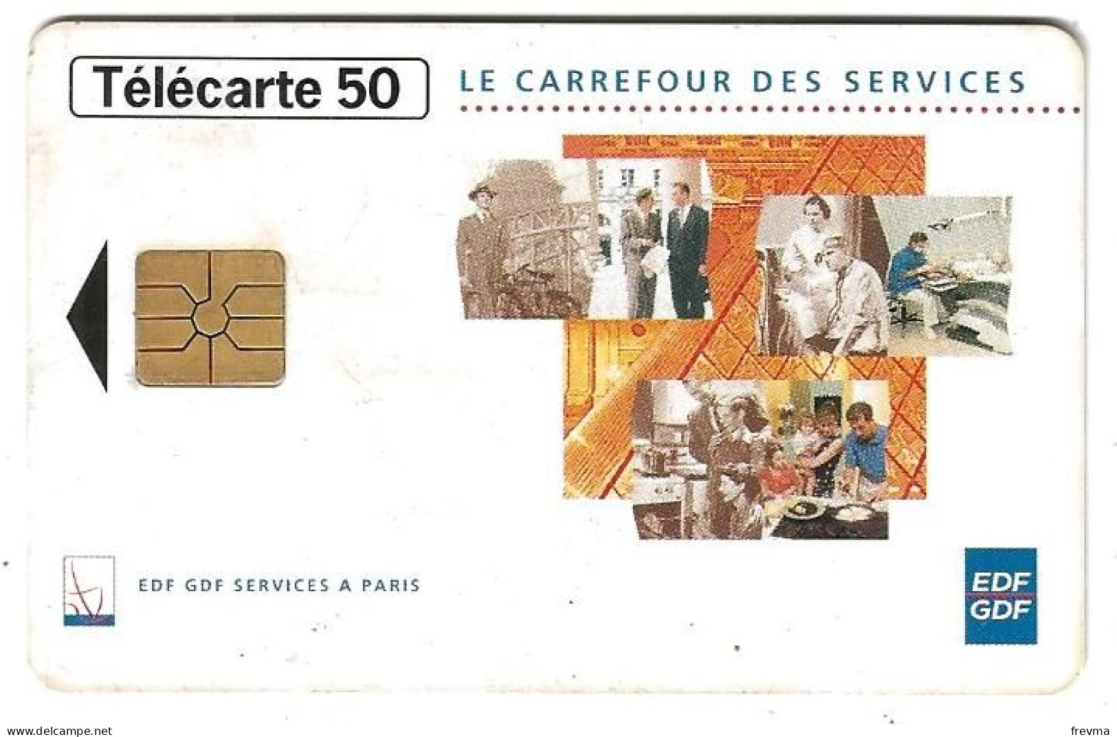 Telecarte Le Carrefour Des Services 50 Unités Luxe GEM - Privées