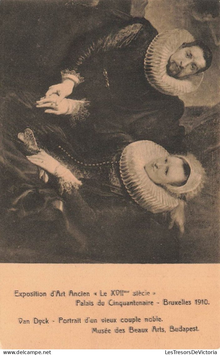 MUSEE - Exposition D'Arts Ancien - Van Dyck - Portrait D'un Vieux Couple Noble - Budapest - Carte Postale Ancienne - Museos