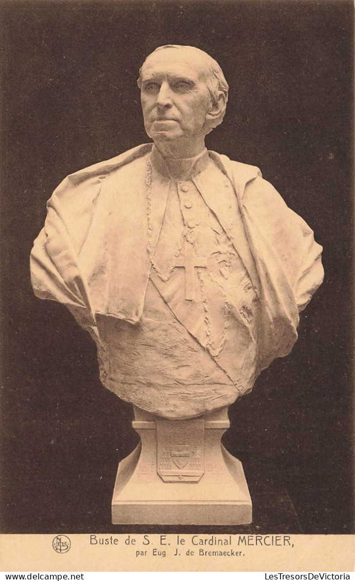 ARTS - Sculpture - Buste De SE Le Cardinal Mercier - Eug J De Bremaecker - Carte Postale Ancienne - Sculture